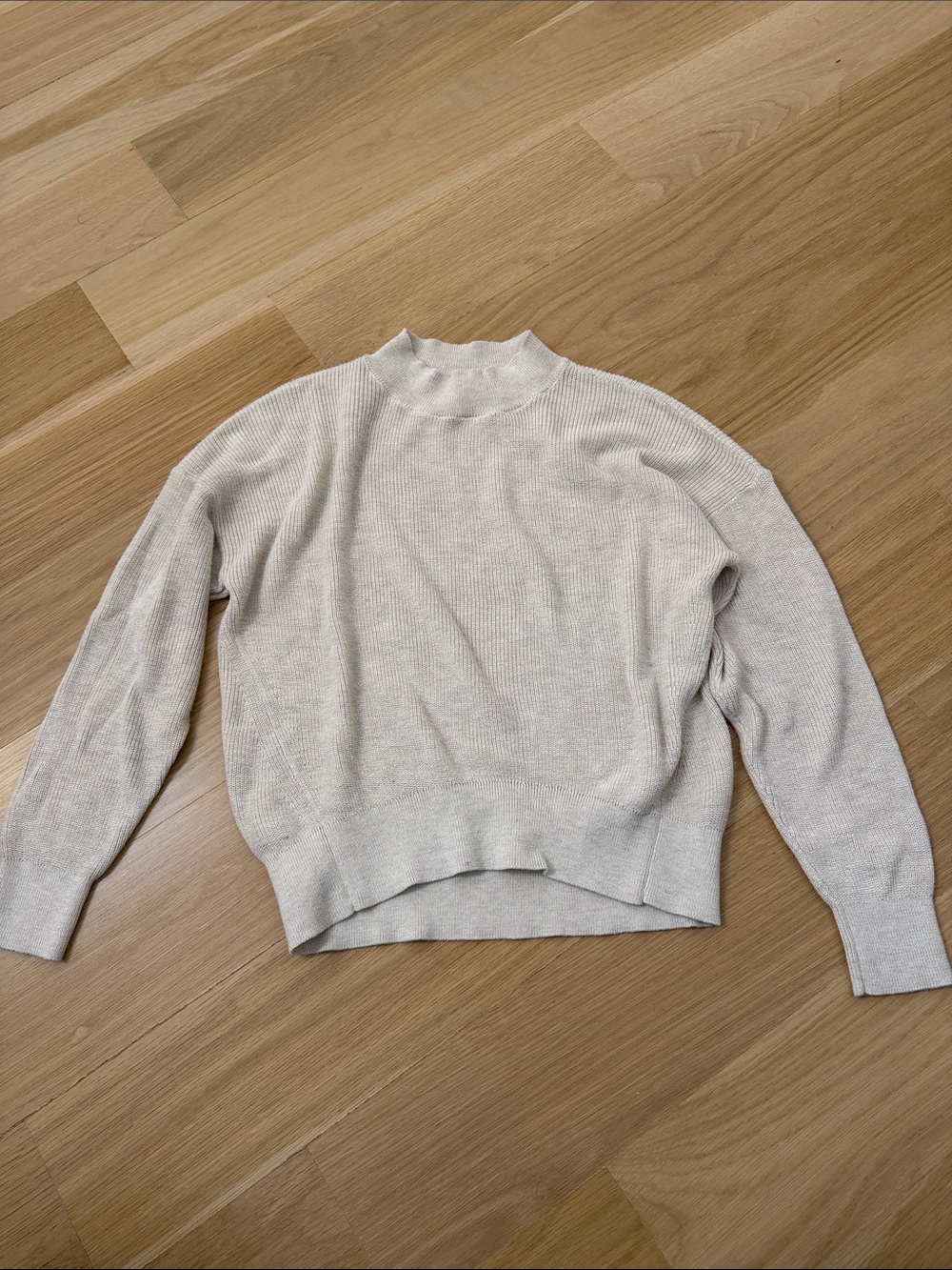 bp Cream Mock Neck Lightweight Sweater